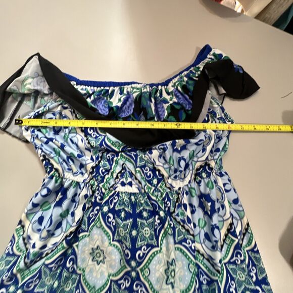 Lapogee dress Women’s Size M Floral Off The Shoulder Ruffle Maxi Sun Dress - Picture 5 of 12